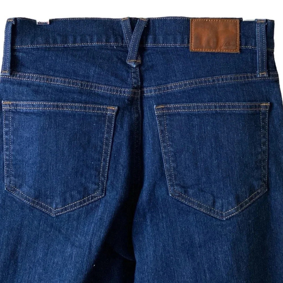 J CREW | Slim Wide Leg in 1996 Semi-Stretch Dark Denim High Rise Jeans Size 28 - Picture 5 of 10